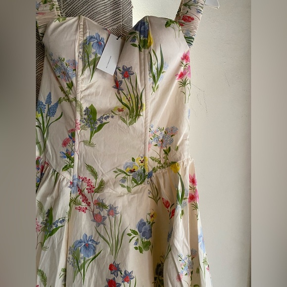 MABLE Dress Cream Floral Off-Shoulder Cotton NWT - Picture 4 of 15